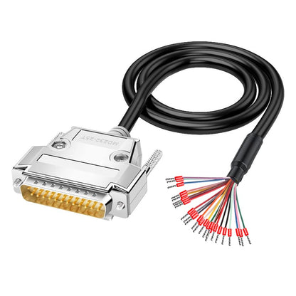 DB25 Male Solderless Breakout with 5Ft 24AWG Replacement Cable - style: Metal Male