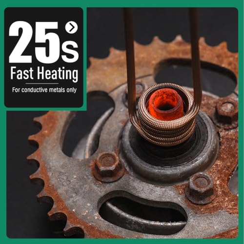 Induction Heater Bolt Removal, 1500W 110V Magnetic Heat Induction Tool with 12 Coils, Bolts Heating Kit for Rusty Screw, Nuts, Bearings Removal Green - color: 12Coils-Green