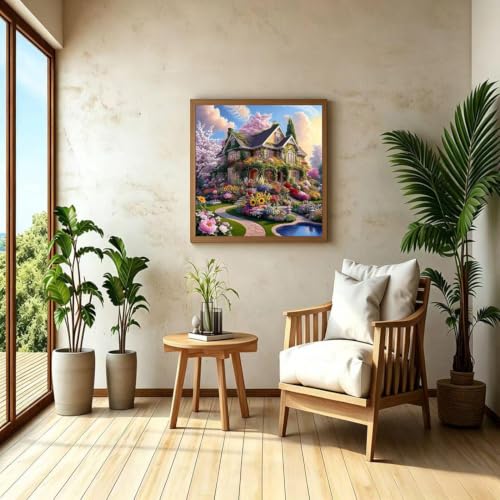 House Scenery Diamond Painting Kits for Adults Beginner 14 x 14 inch - color: SH190