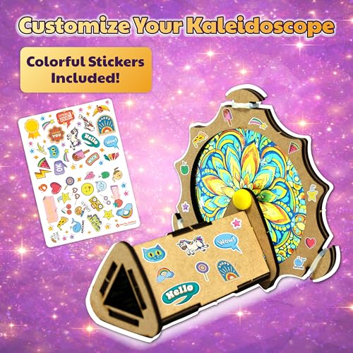 Butterfly EduFields 4-in-1 DIY Wooden Kaleidoscope Kit for Kids Ages 6-8-10 - style: 4in1 Kaleidoscopes kit
