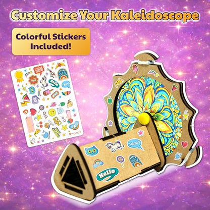 Butterfly EduFields 4-in-1 DIY Wooden Kaleidoscope Kit for Kids Ages 6-8-10 - style: 4in1 Kaleidoscopes kit