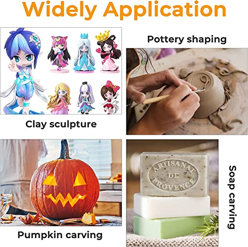 Jetmore 12 Pack Clay Tools Kit, Pottery Tools & Sculpting Tools, Polymer Modeling Clay Cutters Sculpture Set for Carving, Ceramics, Molding, DIY - color: 12 Pack