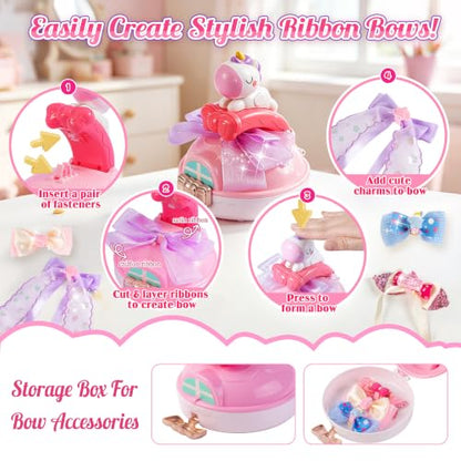 EFOSHM Bow Maker, DIY Hair Accessories for 5 6 7 Year Old Girls Gift