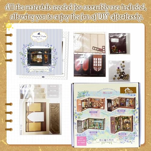 Flever Dollhouse Miniature DIY House Kit Creative Room with Furniture for Romantic Valentine's Gift (Magical Fate) - color: Magical Fate