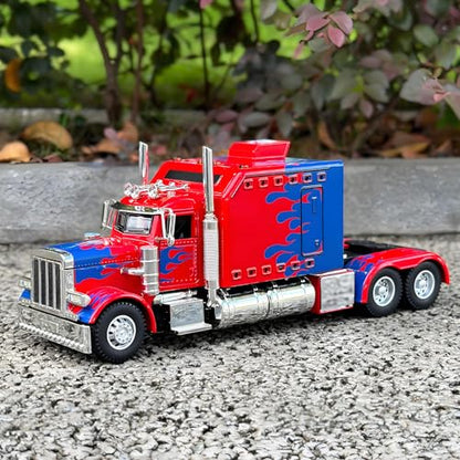 OANMYJJO Semi Truck Car Toy Heavy Tow Trucks and Trailer Toys Car for Boys - color: Red