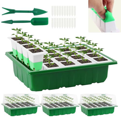 Sondiko Seed Starter Tray with Soft Silicone Cells, 80-Cell Starter Kit - size: 4 Pack