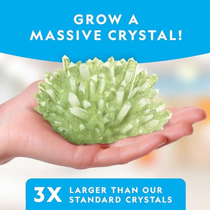 National Geographic Jumbo Crystal Growing Kit - Grow Your Own Giant Glow in The Dark Crystal in a Few Days, Science Kit, Grow Crystals for Kids, STEM Toys (Amazon Exclusive)