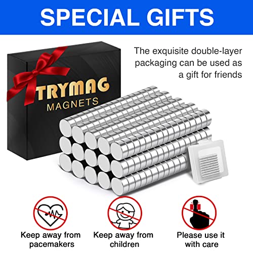 TRYMAG Small Neodymium Magnets, 240Pcs - color: Silver, size: 4x2mm-240Pcs