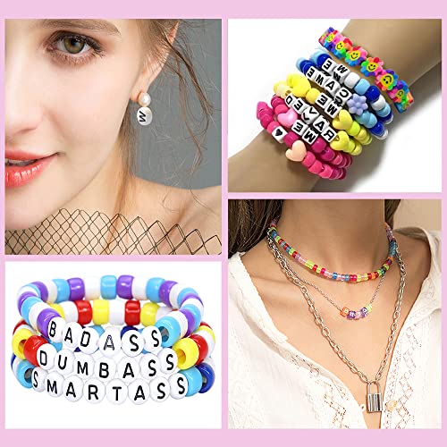 LIS HEGENSA 1000Pcs DIY Childrens Craft Pony Beads Friendship Bracelet Kit - color: colorful