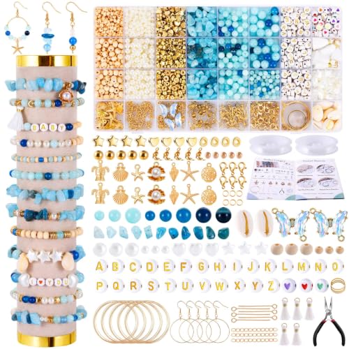Wurosi Jewelry Making Supplies Kit, Bracelet Making Kit for Adult - color: Blue