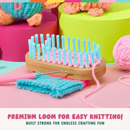Bright Stripes Nimble Knitter Adjustable Loom Craft Kit for Kids, Ages 8+ - color: Multicolor, style: Nimble Knitter