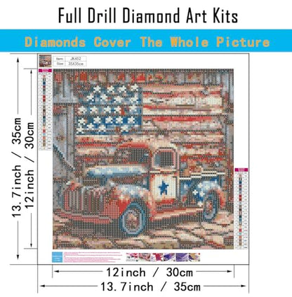 CHWGLFGG 5D Truck Diamond Art Kits for Adults Beginners 13.7x13.7inch - color: JK452-A