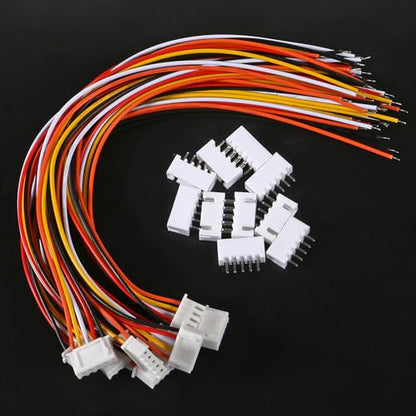 ACEIRMC 40Pairs JST-XH Connector Kit, XH 2.54mm 2/3/4/5 Pin Header Male and Female Connectors Plug Adapter with Flat Wire Cable 200mm 26AWG Compatible with JST XH (2/3/4/5P/Set) - color: 2/3/4/5P/Set
