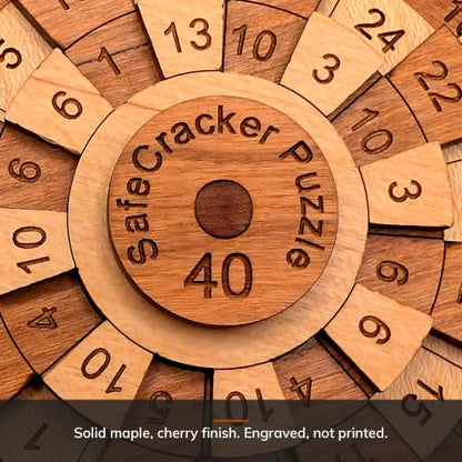 Creative Crafthouse Safecracker 40 Brain Teaser Puzzle for Adults, USA Made - style: Safecracker 40