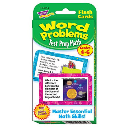 Trend Enterprises Word Problems Test Prep Math Grades 4-6 Challenge Cards