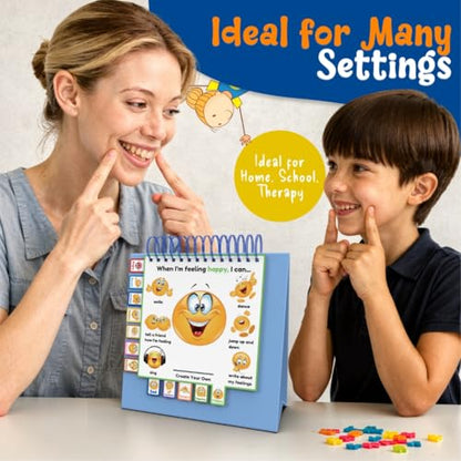 Thought-Spot I Know What to Do Flipbook | Emotions Wheel & Feelings Chart | Emotional Regulation Tool for Home, Class, or Calm Down Corner | Helps Kids Learn Coping Skills | Autism Must-Have