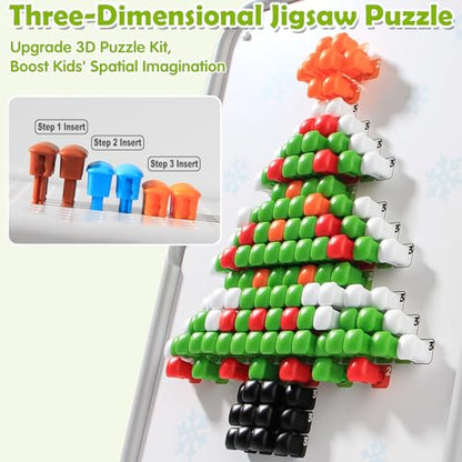 Puzzle for Kids 3-5: 3D Mushroom Nail Puzzle 460 Pieces Building Peg Kit