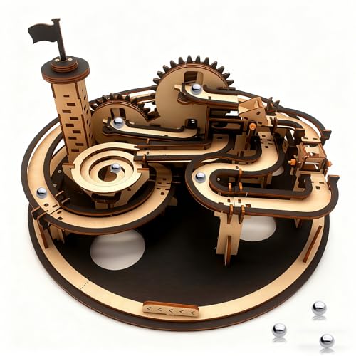 3D Puzzle for Adults Wooden DIY Crafts Kit Wood Mechanical Model Kits to Build Gift for Women Men Age 14+ Years Old - style: RFmarble run