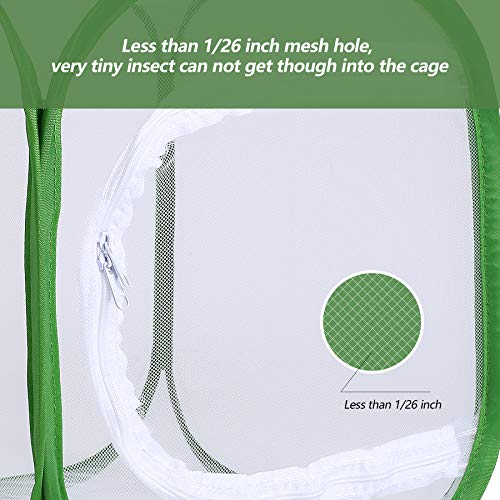 Butterfly Habitat Insect Cage Full Mesh, Small, 12 x 12 x 12 Inches - size: 12" x 12" x 12"
