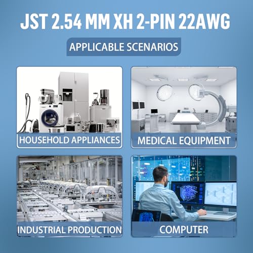 CQRobot XH2.54 2-Pin Wire-to-Board Silicone Female Connector Cable Kit - size: 2P, style: XH Cable