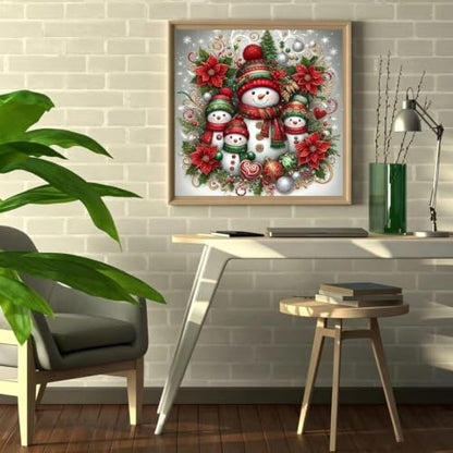 Diamond Painting Kits for Adults,Snowman Family Diamond Art Kits 12 x 12in - color: SH006-1