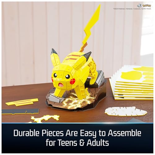 4D Build Pokémon Pikachu 3D Puzzle Model Kit, Desk Décor, Shelf Display - style: Pikachu 201 pcs
