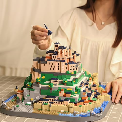 1392Pcs Mont Saint Michel France Building Set World Landmark Architecture Model Collectible Toy for Kids and Adults - color: Mont Saint Michel