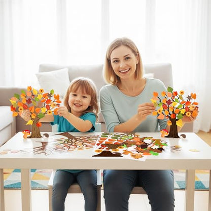 30 Set Fall Trees Craft Kits Make Your Own DIY Thanksgiving Tree Decoration - color: Fall Trees Craft