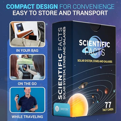 Astronomy Flash Cards – 77 Space Facts, Solar System, Stars & Galaxies