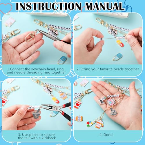CraftyDream 558 Pcs Pharmacy Technician Gifts Charms for Keychain Making - style: Pharmacist