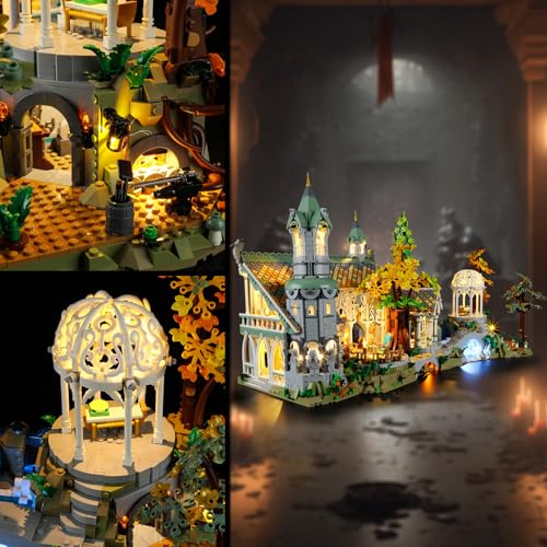 Vaodest Led Light for Lego 10316 The Lord of The Rings: Rivendell Building Blocks Model,Design and Configuration Compatible with Model 10316(Led Light Only, Not Building Block Kit) - style: 10316 The Lord of The Rings Set