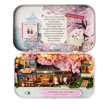 MAGQOO Miniature Dollhouse Kit Box Theater Kit Miniature Room Kit 3D DIY Wooden Doll House Kit with Furniture 1:100 Scale Pack of 3(Q007/0008/009) - color: Q-007/008/009