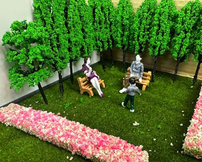 DS. Distinctive Style Unpainted Figures 1:25 Scale 24 Pieces Assorted Poses Miniature People for Architectural Layout Project G Scale Model Trains Railroads Home Bonsai Decor