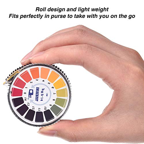 Jovitec Universal Ph Test Paper Strips Ph Test Strips Roll, Measure Full Range 0-14 Each 16.4 ft(12 Rolls)