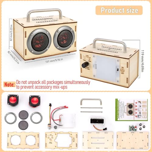 DIY Bluetooth Speaker Kit for Kids 8-10 - STEM Kits Science Project Toys - color: Gray