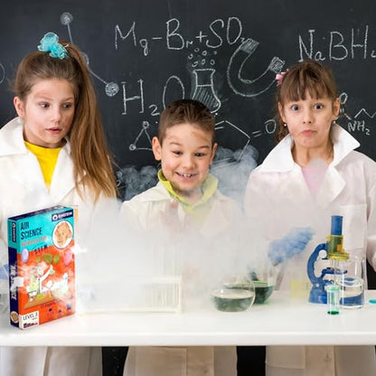 Einstein’s Air Science Kit for Kids. STEM for Boys & Girls Aged 8 and Above. 15 Exciting Experiments Inside. Detailed Picture Guide Included. - color: Azul and Orange