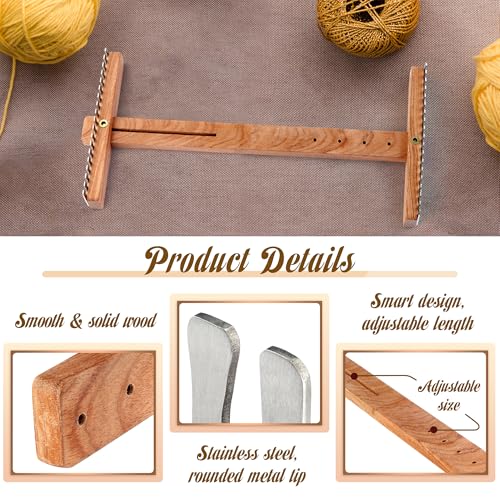 SAVINA Adjustable Tapestry Weaving Loom, 3.5 to11.8in Wooden Frame for Yarn