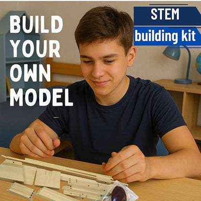 PATHFINDERS Medieval Trebuchet STEM Kit – DIY Wooden Mechanical Model | Working Counterweight Siege Engine | Engineering & Physics Project for Teens 14+ | Build-It-Yourself Historical Model