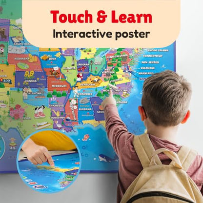BEST LEARNING i-Poster My USA - Interactive Talking US Map for Kids - style: USA Map