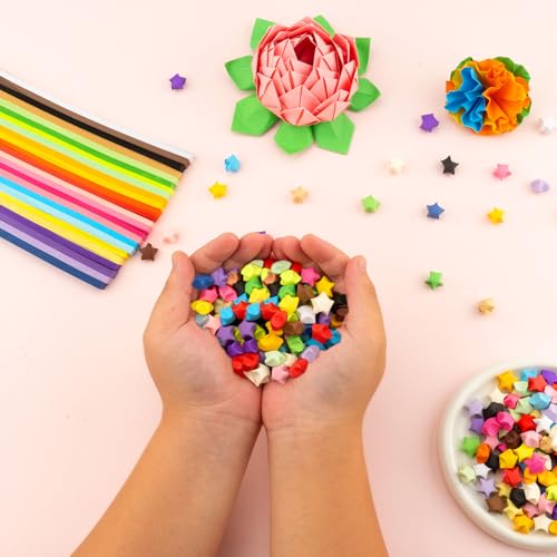 Origami Paper Kit, Japanese Style Double Sided & Star Origami Paper for Kid - style: Japanese style+Stars