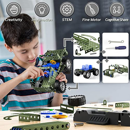 Lucky Doug Building Toys Model Truck Set - STEM Project for Kids Ages 8-12, Assembly Model Car Kits Toys for Kids Boys 8 9 10 11 Years Old - style: 9905
