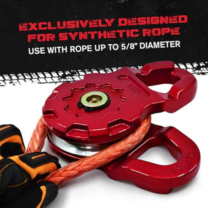 GearAmerica Ultra Snatch Block Pulley 20T - Aluminum, Black - Off-Road - color: Ultra Snatch Block Red 20 Ton