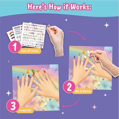 BSCOOL Nails and Makeup Coloring Book for Girls 2 Pack. Sticker Book - color: 2 PCS - Nails and Make Up