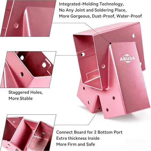 ABUSA Heavy Duty Swing Sets Brackets Including 2 Pink A-Frame Swing Set Brackets and 4 Swing Hangers for Playground Equipment Mounting Parts Hardware Included (P006) - color: Pink