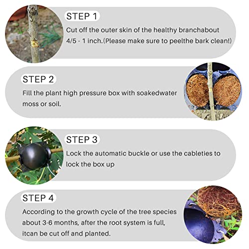 12PCS Reusable Air Layering Pods for Plant Rooting Growing Propagation Ball - size: 4 Small + 4 Medium + 4 Large