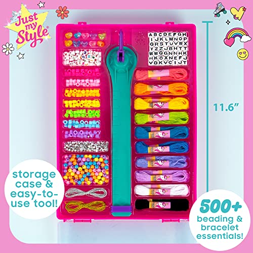 Just My Style On-The-Go Jewelry Studio – Bracelet-Making Travel Kit – DIY Bead & Braid Set for Kids Ages 6+ - style: On-The-Go