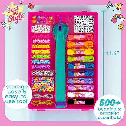 Just My Style On-The-Go Jewelry Studio – Bracelet-Making Travel Kit – DIY Bead & Braid Set for Kids Ages 6+ - style: On-The-Go