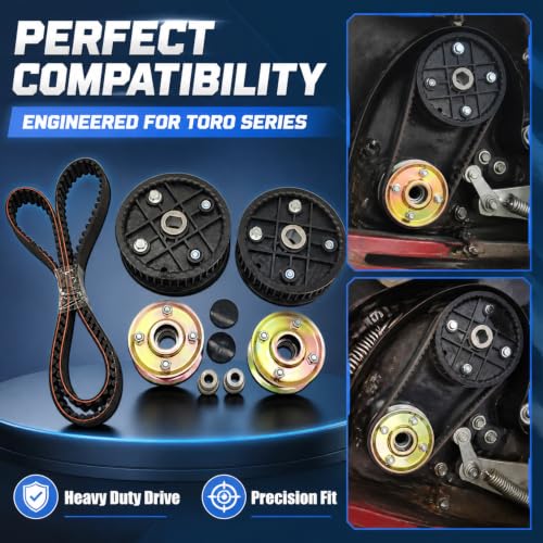 Deck Drive Pulley Kit 131-4529 131-4509 for Toro TimeMaster 30" - size: 120-3335