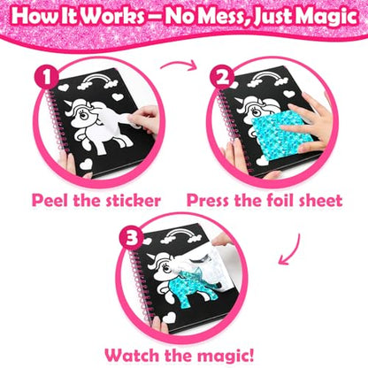 FUNNYB&G Foil Art Craft Kit for Kids, Sparkly Birthday Gift Toy for Girls - style: Princess