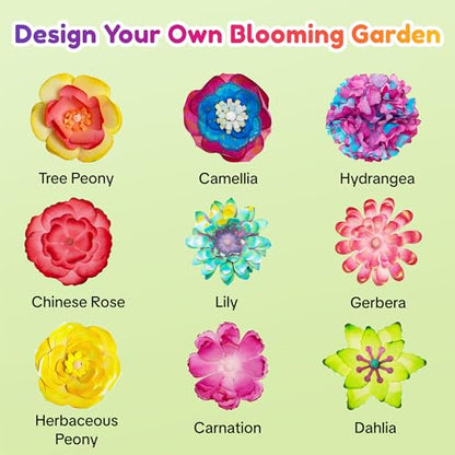 Kiditos Paper Flower Kit, Magic Color Changing Flower Craft Kit for Kids